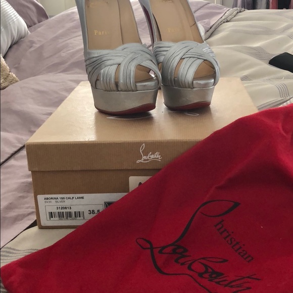 Christian Louboutin Silver Heels - Picture 7 of 7